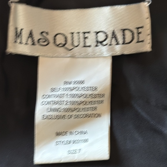 Vintage Y2K Masquerade Black Lace Tank Top Embellished witchy dark Crop Sz 7 EUC - Picture 3 of 7